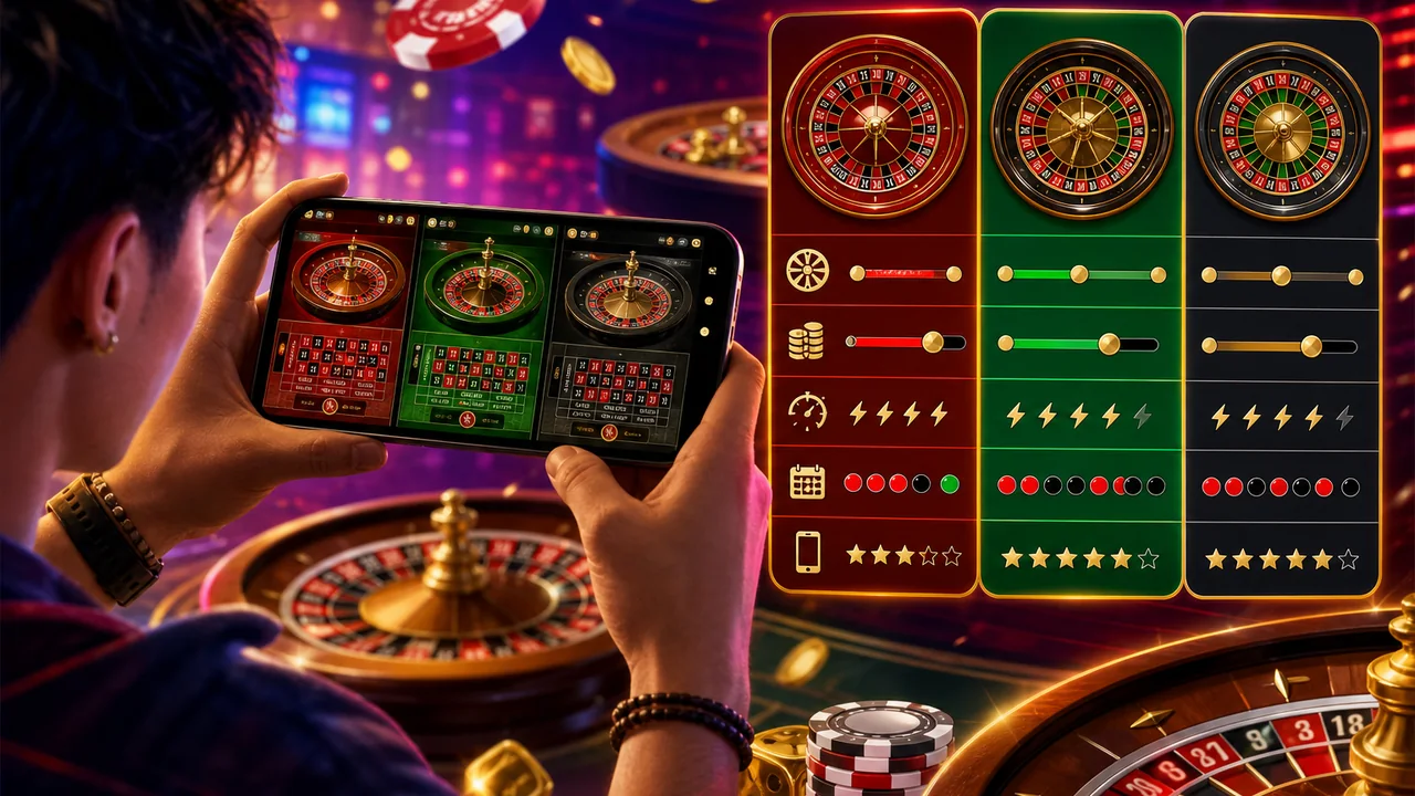 So sánh bàn roulette trên màn hình nhỏ: cách chọn bàn roulette OK9 trên điện thoại